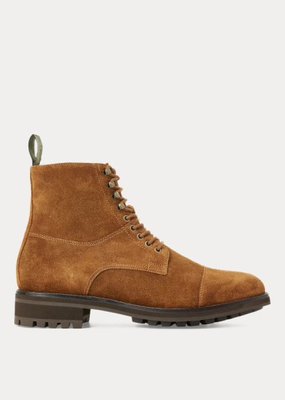 Botas Polo Ralph Lauren Hombre Marrom - Bryson Suede Cap-Toe - YIOLD4152